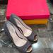 Kate Spade Shoes | Kate Spade Peep Toe Pump Heels 7 Silver/Bronze | Color: Gold/Silver | Size: 7