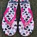 Kate Spade Shoes | Kate Spade Size 8 Flip Flops Pink Black Guc | Color: Black/Pink | Size: 8