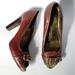 Coach Shoes | Coach Francie Peeptoe Pumps | Color: Brown | Size: 9.5