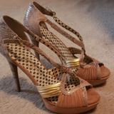 Jessica Simpson Shoes | Jessica Simpson High Heels Shoes | Color: Gold/Tan | Size: 8
