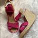 Nine West Shoes | Nwot!!! Nine West Heeled Sandal Wedges. | Color: Pink | Size: 7