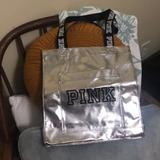 Pink Victoria's Secret Bags | New Pink Victoria’s Secret Bag | Color: Silver | Size: Os