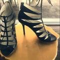 Michael Kors Shoes | Michael Kors Strappy Peep Toe Heels | Color: Black | Size: 6.5