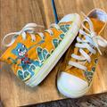 Converse Shoes | Converse High Tops With Surfing Cat And Waves | Color: Blue/Orange | Size: 9g