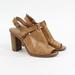 Madewell Shoes | Madewell Sylvain Peep Toe Heel Buckle Slingback 8 | Color: Brown/Tan | Size: 8