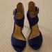 Jessica Simpson Shoes | Jessica Simpson Strapped Blue Suede Heels | Color: Blue | Size: 6.5