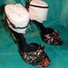 Gucci Shoes | Gucci Multi Flower Satin Formal Shoes Heels | Color: Black/Pink | Size: 9