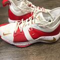 Nike Shoes | Custom Nike Pg Id Women's Basketball Shoes | Color: Red/White | Size: 8