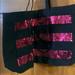 Victoria's Secret Bags | New Victoria Secret Sparkle Tote Nwt | Color: Black/Pink | Size: Os