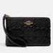 Coach Bags | Coach Signature Leather Wristlet In Black | Color: Black | Size: Os