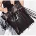 Victoria's Secret Bags | Fringe Faux Leather Tote | Color: Black | Size: Os