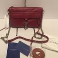 Rebecca Minkoff Bags | Mini Mac Tawny Port Leather Cross Body Bag | Color: Silver | Size: Os