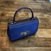 Michael Kors Bags | Michael Kors Callie Navy Leather Crossbody Satchel | Color: Blue/Silver | Size: Os
