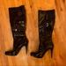 Nine West Shoes | Nine West Latex Boots | Color: Black | Size: 7.5