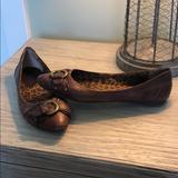 Jessica Simpson Shoes | Jessica Simpson Brown Leather Pointy Toed Flats | Color: Brown | Size: 7.5