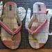 J. Crew Shoes | J Crew Plaid Flip Flops, Summer Shoes | Color: Pink/Tan | Size: 9