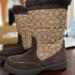 Coach Shoes | Coach Slow/Rain Boots Brown Suede | Color: Brown/Cream | Size: 9