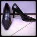 Gucci Shoes | Gucci Black Leather Heels Size 39 1/2 Us 9 | Color: Black | Size: 9.5