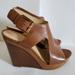 Michael Kors Shoes | Michael Kors Tan Leather Wedges | Color: Brown/Tan | Size: 9