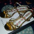 Gucci Shoes | Gucci Sandal | Color: Gold | Size: 6.5