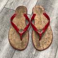 Michael Kors Shoes | Michael Kors Sandals | Color: Gold/Red | Size: 9