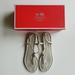 Coach Shoes | Coach Robyn Cuba Metallic Platinum Sandals Sz 9.5 | Color: Gold/Silver | Size: 9.5