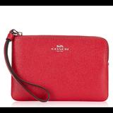 Coach Bags | Coach Women’s Wallet Corner Zip Wristlet | Color: Red | Size: Os