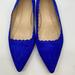 J. Crew Shoes | J Crew Peacock Suede Scalloped Point Flat Size 8.5 | Color: Blue | Size: 8.5