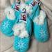 Disney Shoes | Disney Frozen “Let It Go” Slipper Socks! | Color: Blue/White | Size: One Size-Adult