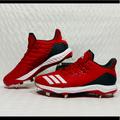 Adidas Shoes | New Adidas Icon Bounce Mid Metal Baseball Cleats | Color: Red/White | Size: 12