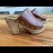 Michael Kors Shoes | Brown Leather Michael Kors Wood Clogs Size 7 | Color: Brown | Size: 7