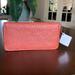 Coach Bags | Coach Wallet Coral Leather Zip Around Monogram New | Color: Orange/Pink | Size: Os