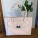 Kate Spade Bags | Kate Spade Post Street Halsey Leather Tote Bag | Color: Cream | Size: Os