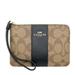 Coach Bags | Coach Corner Zip Wristlet Wallet Khaki/Black Leath | Color: Black/Tan | Size: Os