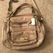 Coach Bags | Coach Shimmer Beige/Gold Handle/Crossbody Bag | Color: Tan | Size: Os