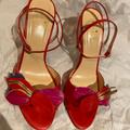 Kate Spade Shoes | Kate Spade Open Toe Heels | Color: Red | Size: 8.5