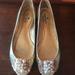 Kate Spade Shoes | Kate Spade Gold Leather Peeptoe Flats Pearls | Color: Gold | Size: 7.5
