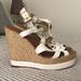 Kate Spade Shoes | Kate Spade White Espadrille Wedges | Color: Gold/White | Size: 8