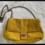 Free People Bags | Free People Suede Crossbody | Color: Gold/Yellow | Size: Os