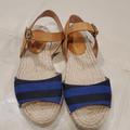 Coach Shoes | Coach Reena Bleeker Espadrille Sandal | Color: Blue/Tan | Size: 7.5