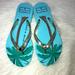 Kate Spade Shoes | Kate Spade Sandals Size 7/8 Brand New | Color: Blue/Green | Size: 7