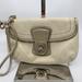 Coach Bags | Coach Leather Cream Wristlet | Color: Cream | Size: Os