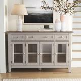 Sand & Stable™ Brantley 58" Wide 3 Drawer Sideboard Wood in Brown/Gray | 36.5 H x 58 W x 18 D in | Wayfair E68A4100BA9F45F9A5A3330C9DF5A9B2