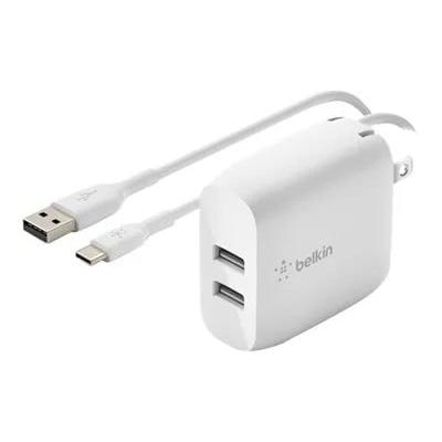 Belkin 24W Dual Wall Charger with USBC to USBA Cable