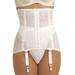 Plus Size Women's Waist Cincher with Detachable Metal Garters by Rago in White (Size S)