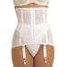 Plus Size Women's Waist Cincher with Detachable Metal Garters by Rago in White (Size 2X)