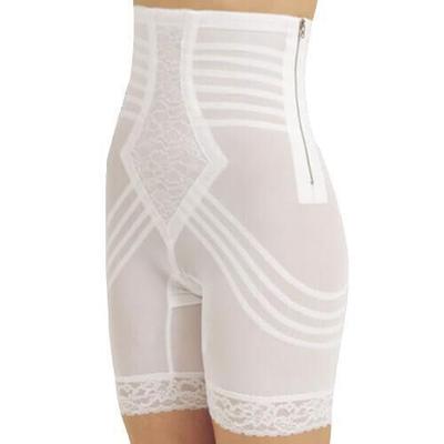 Plus Size Women's Extra Firm High Waist Thigh Shaper with Side Zipper by Rago in White (Size 3X)
