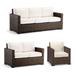 Small Palermo Replacement Cushions - Lounge Chair, Solid, Performance Rumor Midnight, Standard - Frontgate