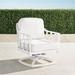 Avery Swivel Lounge Chair with Cushions in White Finish - Rain Sailcloth Sailor - Frontgate