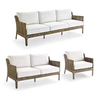 Seton Seating Replacement Cushions - Lounge Chair, Standard, Classic Linen Bleu - Frontgate